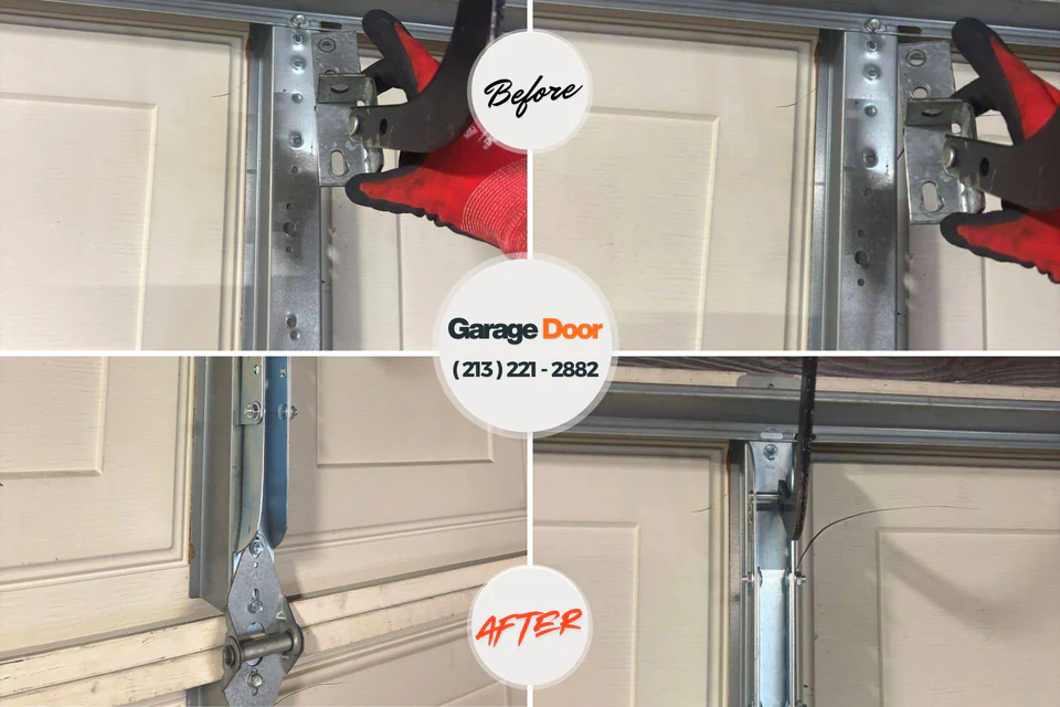 Before and after: garage door repair Pukalani, HI
